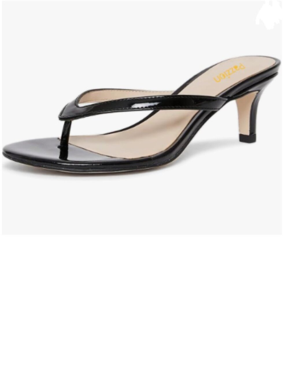 Pazzion Black Fashion Flip Flops Open Toe Low Heels Thong Sandals Casual Pazzion